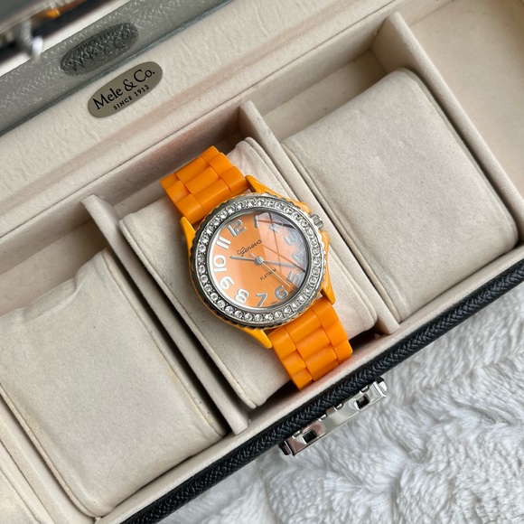 Geneva Orange Platinum Women’s Watch with Adjustable Band - Picture 7 of 7